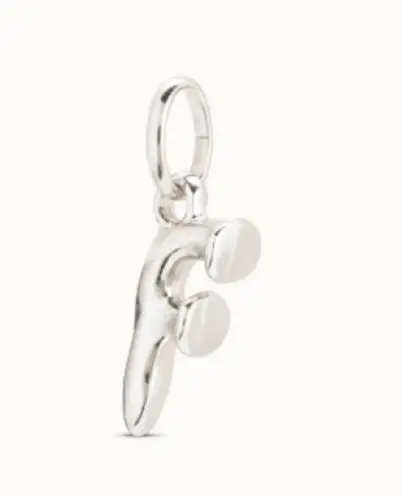 UNOde50 Silver Initial Charm Dame Una “F” #CHA0032