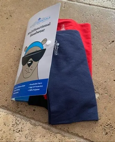 Nordic Essentials Multifunctional Headwear 3 Pack Sports Headband Bandana Black