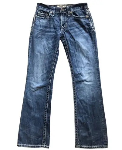 BKE Blue Boot Cut Jeans Classic Style Aiden
