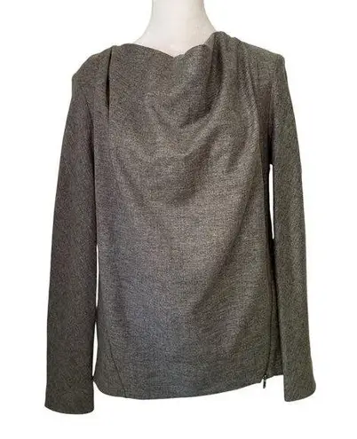 COS gray wool long sleeve cowlneck top size 4