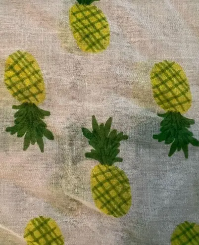 Pineapple print womens infinity scarf
