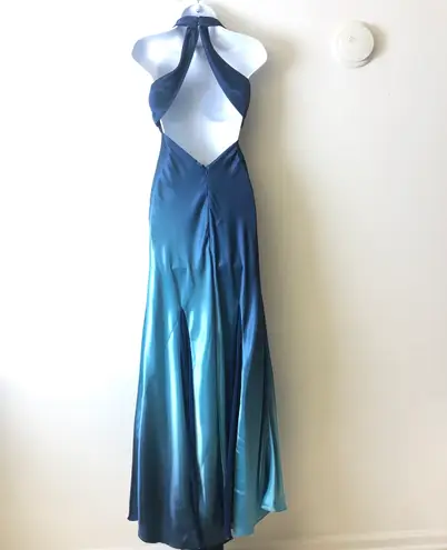 Cache Blue Ombré Evening Gown