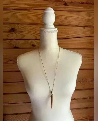 Stella & Dot Retired Rebel Rose Gold Pendant Necklace Gently Pre-Loved