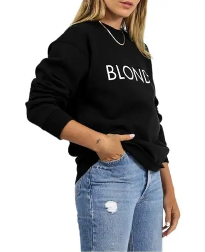 Brunette The Label "BLONDE" Classic Crew
Neck Sweatshirt L/XL