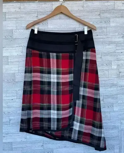 Public School Plaid Asymmetric Tartan preppy aesthetic skirt 6 Black