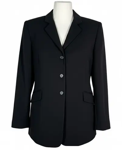 Compagnie Internationale Express Blazer Womens 12 Black Preppy Office Business