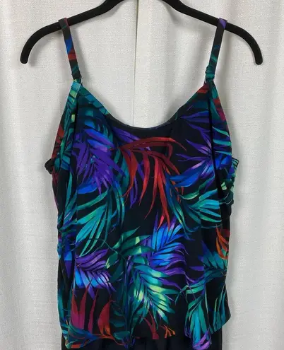 MiracleSuit Trimshaper Farrah Romper One Piece Swimsuit Sz.16