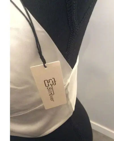 Silk SilRiver White Crop Top New NWT Medium M Spaghetti Straps