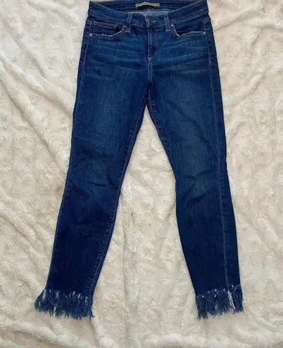 joe's jeans Mabel Skinny Crop Fun & Flirty Jeans w/ Fringe Hem - size 25