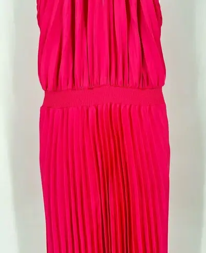 Petal and Pup  Hot Fuchsia Pink Dominique Pleat Detail Maxi Dress Size 10 Halter