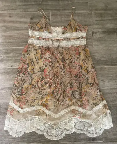 Johnny Was - 4Love and Liberty Sz S Sheer Lacy Silk Dress