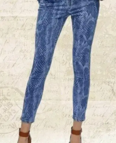 DKNY  High Rise Skinny Delancey Snake Skin Printed Jeans SZ 31/12 NWT WMN'S