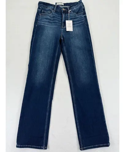 BKE Parker Universal Fit High Rise Cropped Straight Leg Dark Wash Jeans 27x28 Blue Size 27