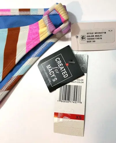 California Waves Stripe Hipster bikini swim bottom