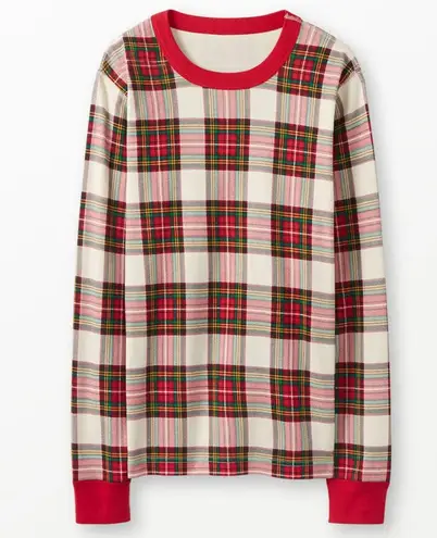 Hanna Andersson Holiday Plaid Adult Holiday Long John Pajama Top Small Multiple
