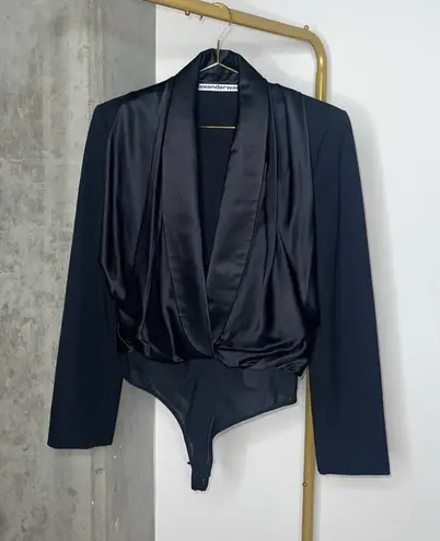 Alexander Wang Blazer Hybrid Bodysuit in Black
