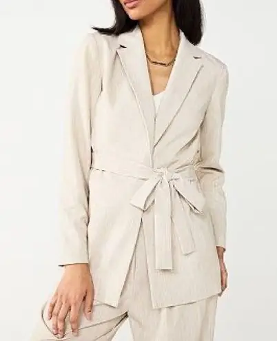 Nine West NWT Women's  Belted Blazer size Large: Tan Melange