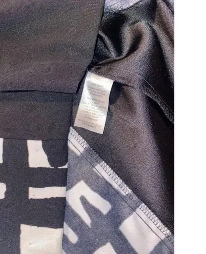 Connected Apparel Women's Black & White Geometric Print Sleeveless Sheath Dress