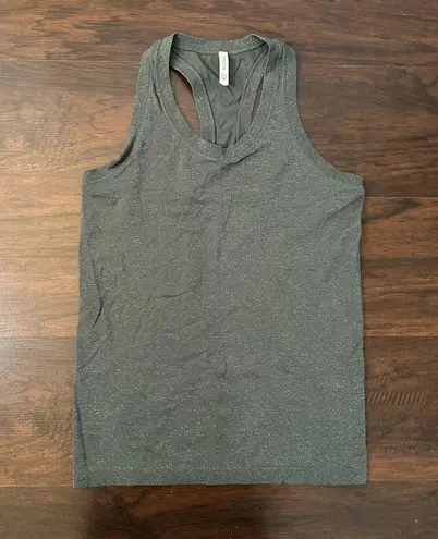 Athleta  Momentum sleeveless dark green shine sparkly racerback tank top size M