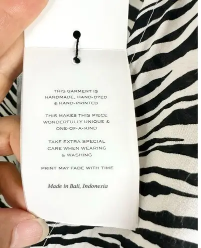 Faithfull the Brand Marie Louise Midi Dress Blance Animal Print NWT Size US 8