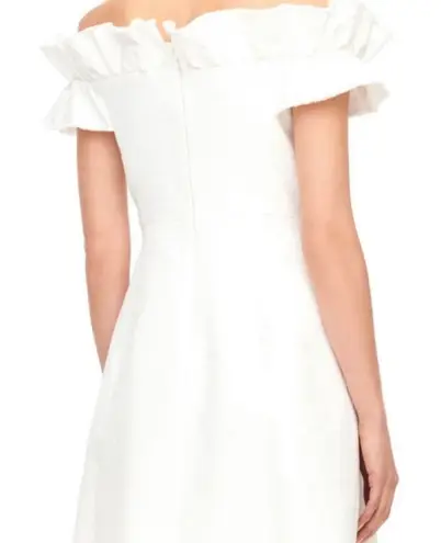 Rebecca Taylor White Off Shoulder Dress - Ruffle