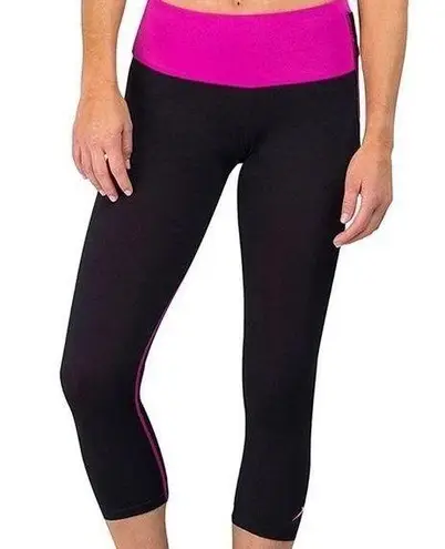 Delfin Women’s Spa Mineral Infused Exercise capris pink & black size Medium