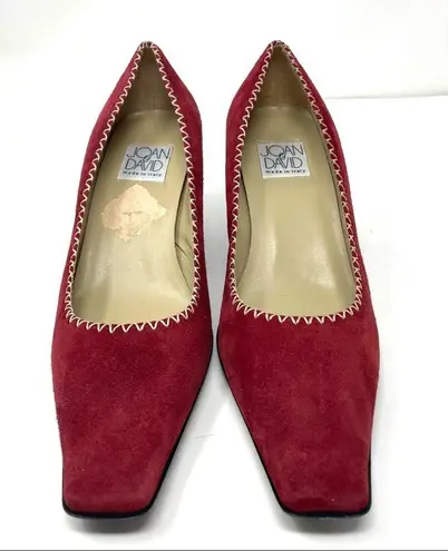 Joan & David brick red suede heels, NWOT, made in Italy, size 8