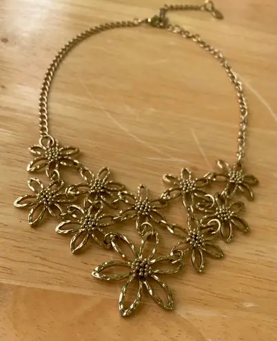 Macy's 2028 Gold-Tone Flower Necklace