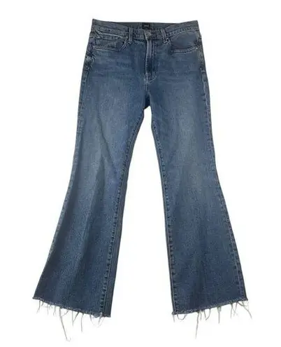 Edwin women's size 29 denim jeans raw hem crop straight leg usa Blue