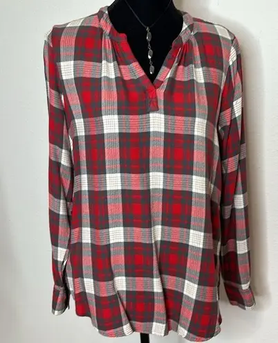 Time And Tru  size Small (4-6) plaid flannel tunic