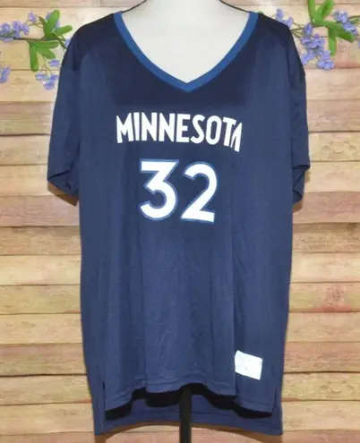 Fanatics Womens Blue Minnesota Timberwolves Towns #32 Jersey Shirt Top Size 2XL