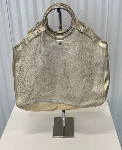 Lanbertson Truex metallic hobo handbag Silver