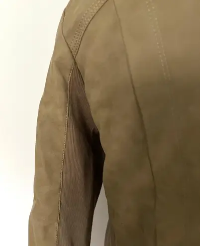 Andrew Marc Marc By Green Faux Leather Moto Jacket