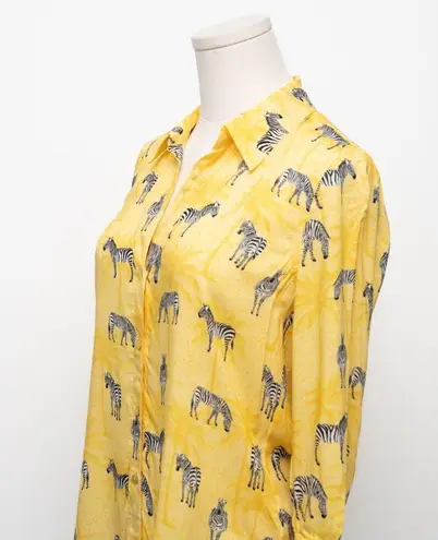 L'Agence | Camille Zebra Print Button Front Shirt