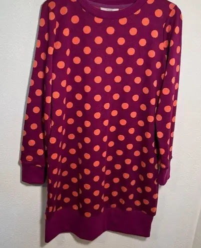 Victor Glemaud for Target Polka Dot Sweatshirt Tunic Dress Pink