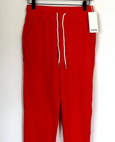 Mate the Label NWT  Red Organic Terry Classic Jogger - XS