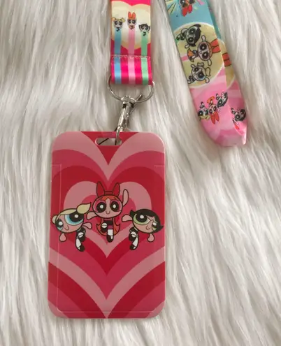 Powerpuff Girls lanyard with Id/ card holder Pink
