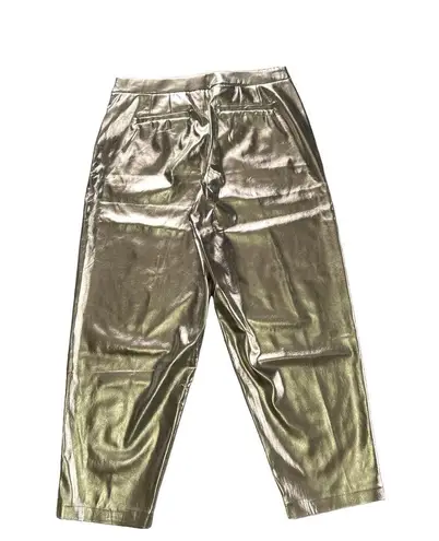 Eloquii size 14 Metallic Faux Leather Trouser pant gold