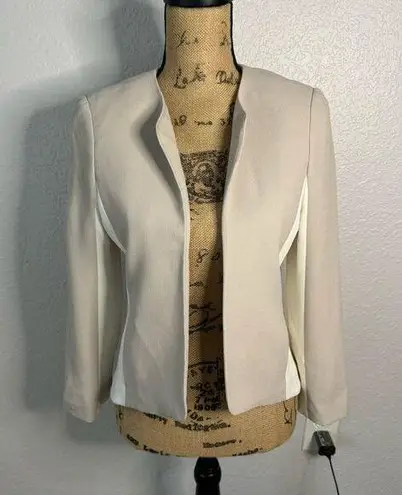 Aritzia Wilfred Blazer Exquis Minimalist Office Beige Cream Japanese Fabric sz 6 Gray