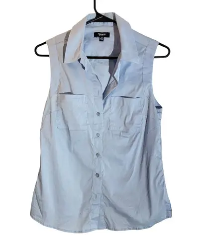 Premise Studio Sleeveless Light Blue Button-Down Blouse – Size XS
