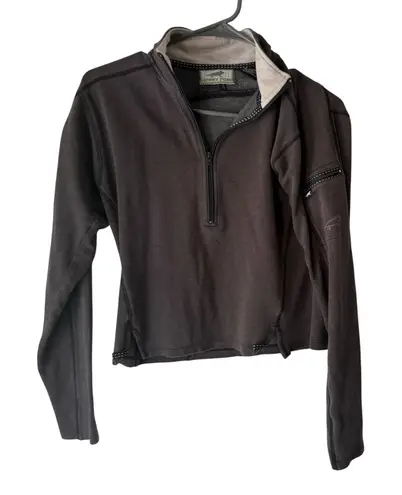 Toad & Co Horny Toad Quarter Zip Pullover Sweatshirt Gray Small Outdoor