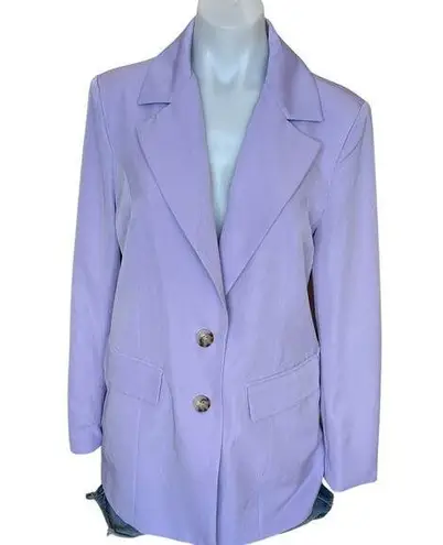 Bagatelle Lavender Oversized Boxy Blazer MEDIUM Retro 80s Menswear Career Purple