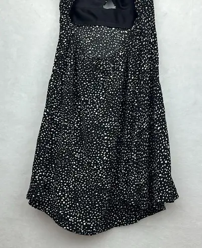 Summer Casual Cami Short Dress for Women Dot Print Sz S Black