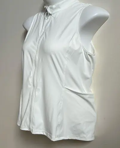 Jack Smith sleeveless zipper sporty pockets zippered vest and back zip p… White Size 2X