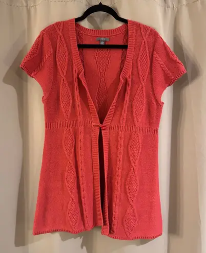 Apt. 9  Coral Short Sleeve Knit Cardigan - Image 1