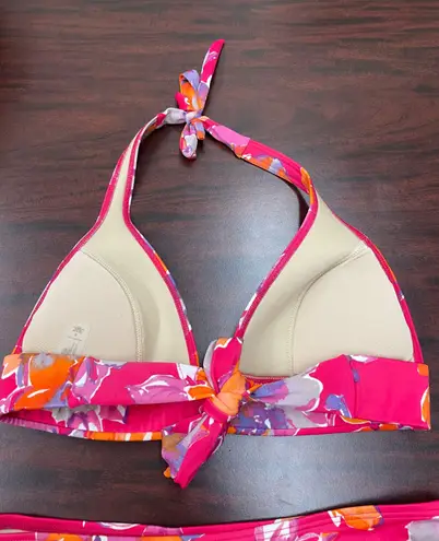 Victoria's Secret Victoria’s Secret Triangle Floral Bikini Top and Bikini Bottom Size Small