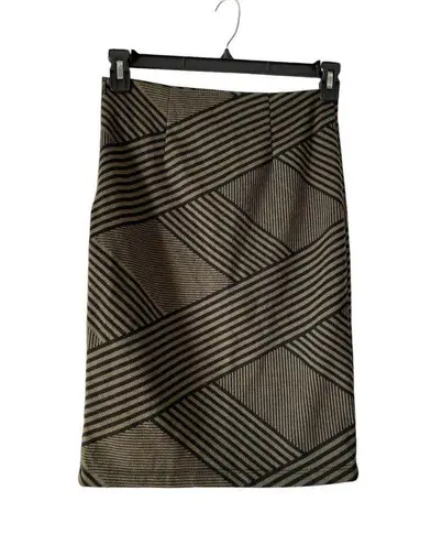 Xxi Forever 21 Women's Juniors Black/Green Olive Casual Skirt Size Small Knit