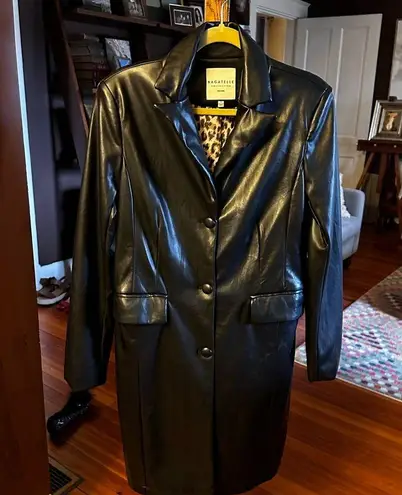 Bagatelle Faux Leather Trench Coat sz S to M