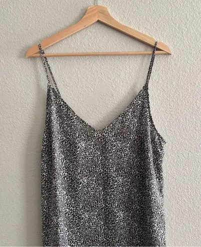 Cupcakes and Cashmere Leopard Print Slip Maxi Dress Multicolor Women's Size M