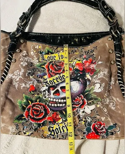 Tattoo Design Pop Art Canvas Tote Bag UNIQUE! Tan